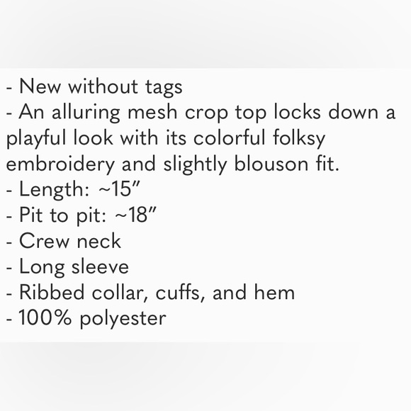 (A4c) NEW Cosmopolitan x Dress the Population Floral Sheer crop, Sz Small, NWOT - Picture 11 of 11